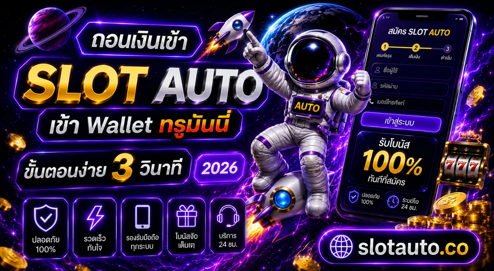 สล็อตออโต้ วอเลทไม่มีขั้นต่ำ 2026